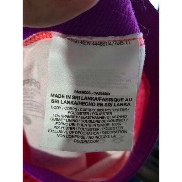 Nike Pro Girls Orange and Purple Polka Dot Leggings Size Large Active Athletic - Picture 5 of 12